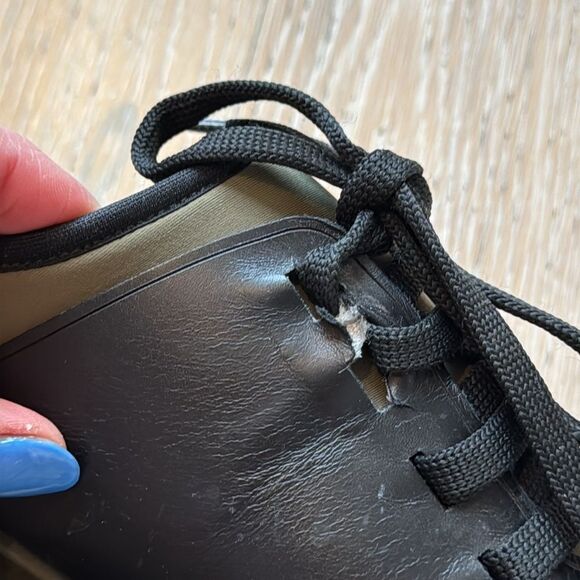 Bally Avro Neoprene Leather Sneakers Olive/Black Sz9 - Picture 8 of 12